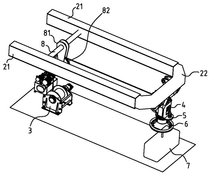 Abutting joint locking device for submersible launching and retrieving and abutting joint locking method