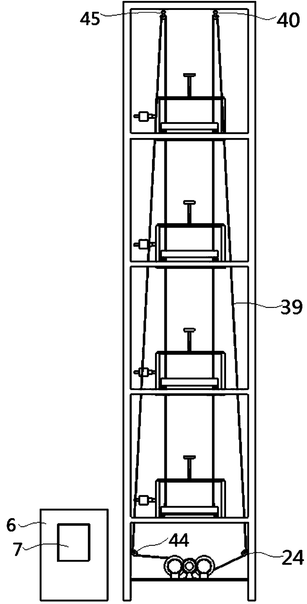 Take-out food conveying and storing system and use method thereof