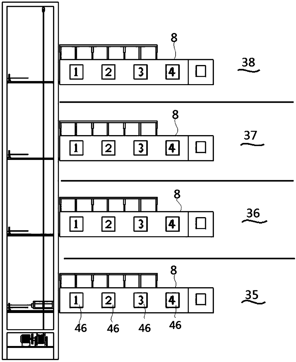 Take-out food conveying and storing system and use method thereof