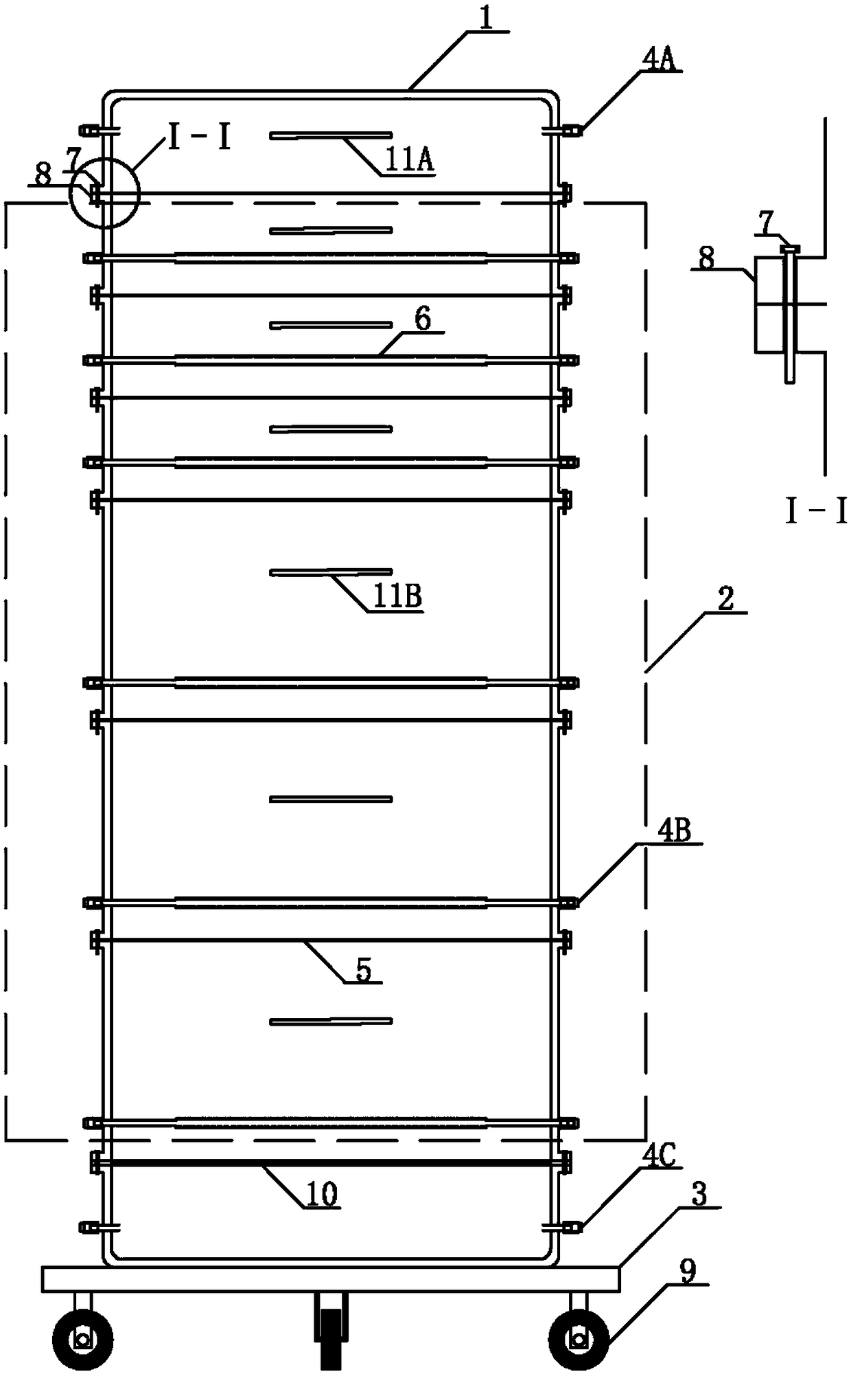 Multifunctional test device for diffusion and seepage of radon in broken emanation medium