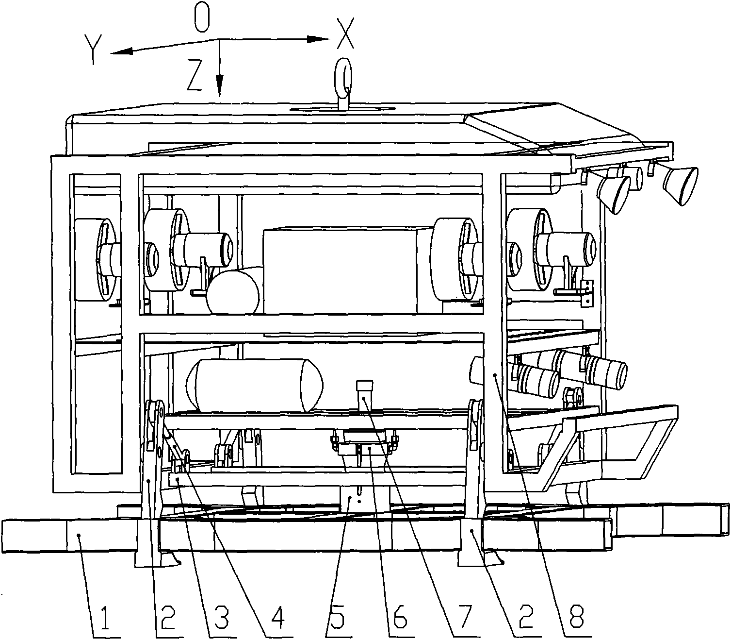 Butted joint device of underwater oil line