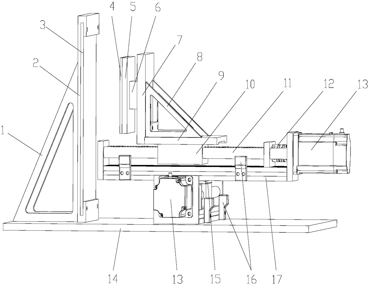 Electrostatic adsorption force test platform and force measuring method thereof