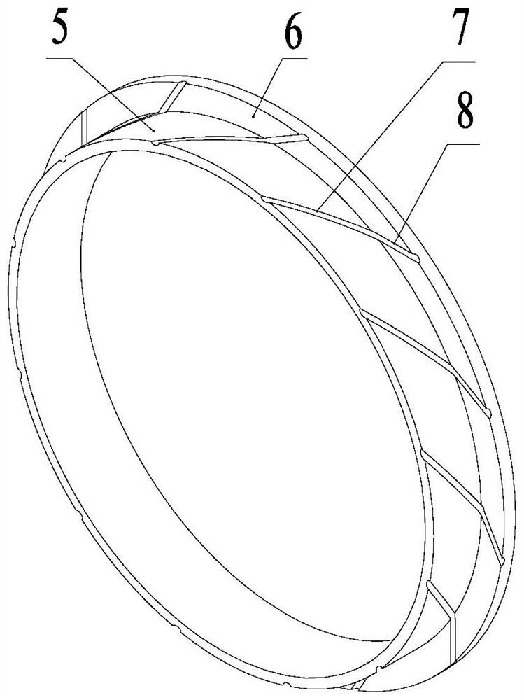 Thrust integrated water-lubricated bearing for rim propeller