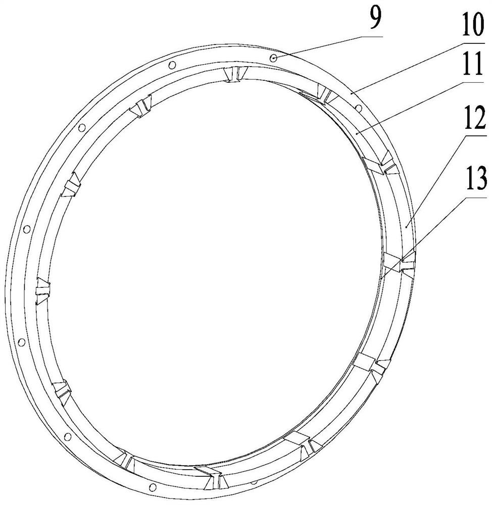 Thrust integrated water-lubricated bearing for rim propeller