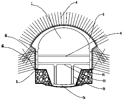 In-tunnel reverse construction method for mined metro station with oversized cross section based on arch cover method in soft rock area