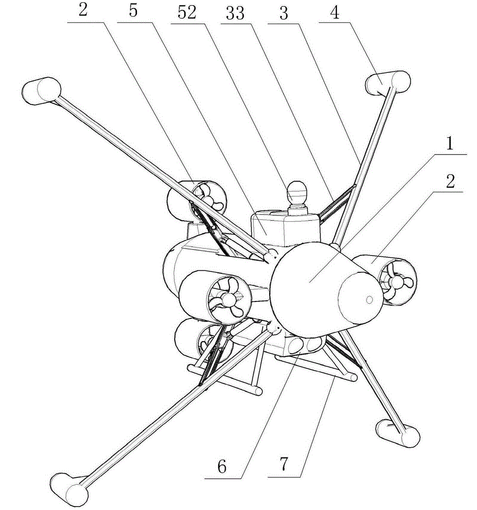 Submersible folding type sonar equipment