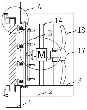 Dust removal and ventilation device for building heating and ventilation engineering