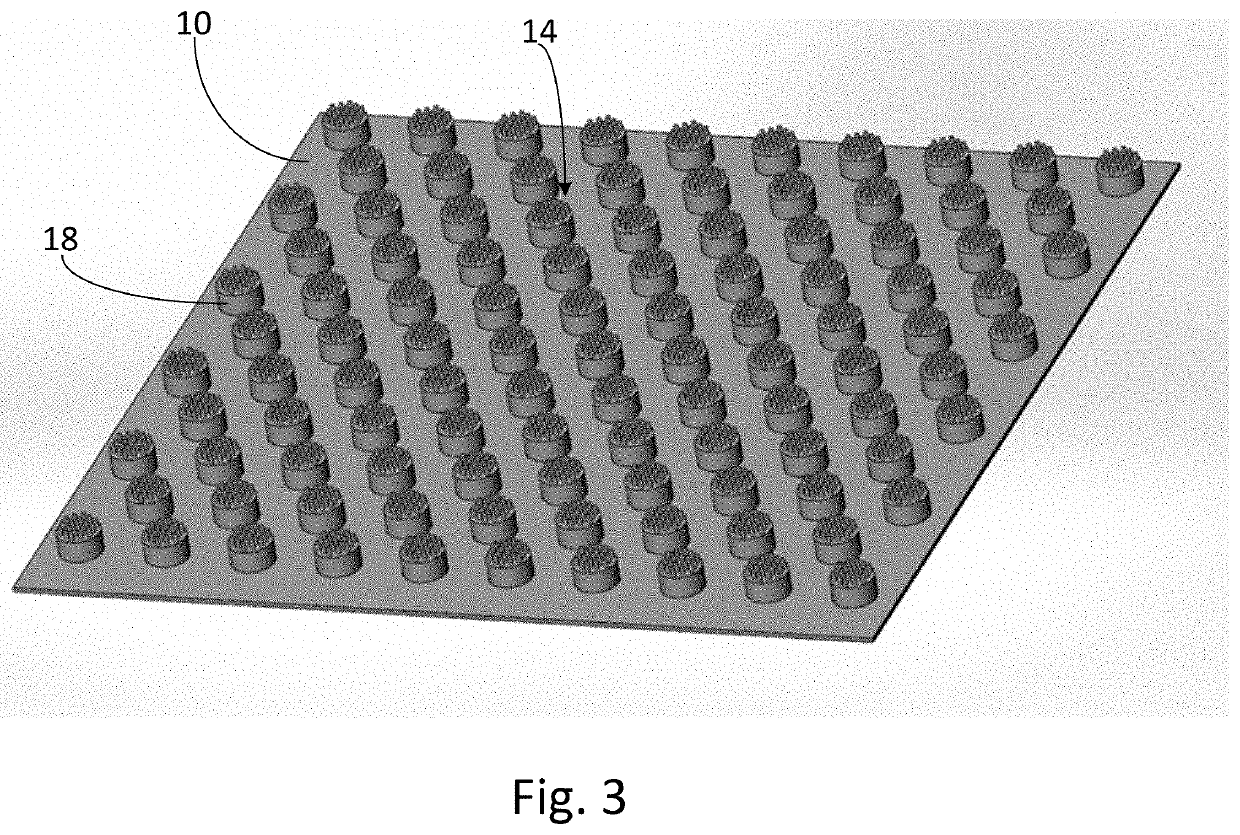 Thin film with high grip microfeatures