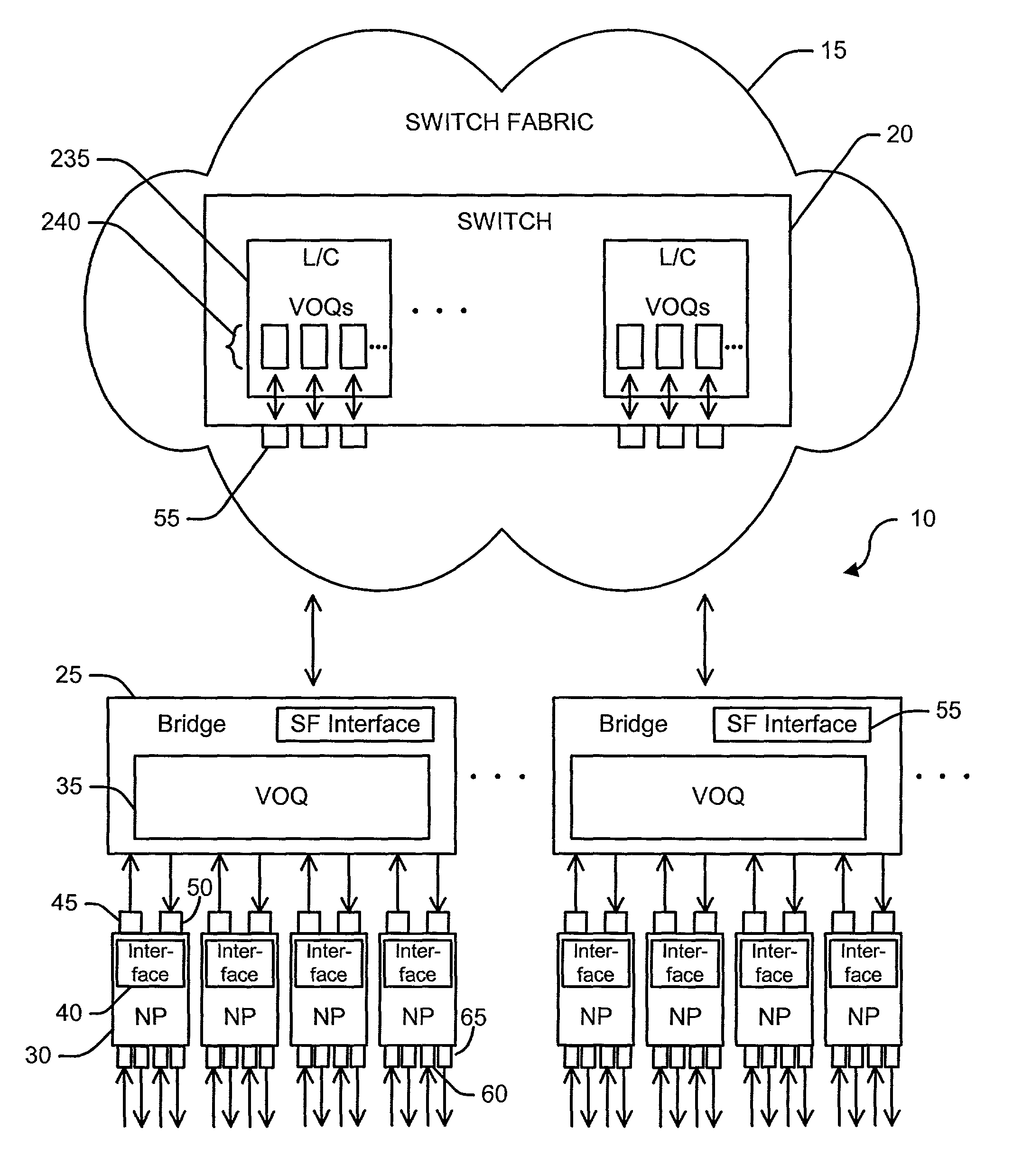 Buffer to buffer credit flow control for computer network