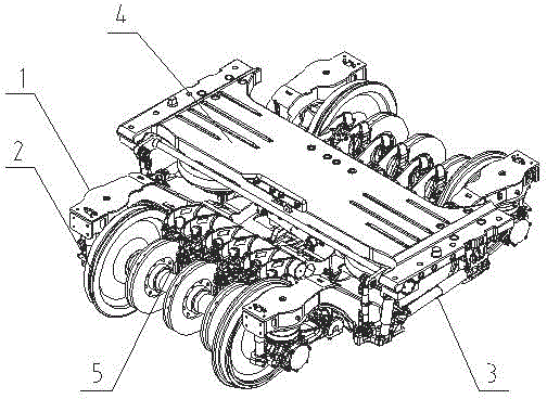 Novel high-speed motor train unit non-power bogie