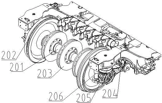 Novel high-speed motor train unit non-power bogie