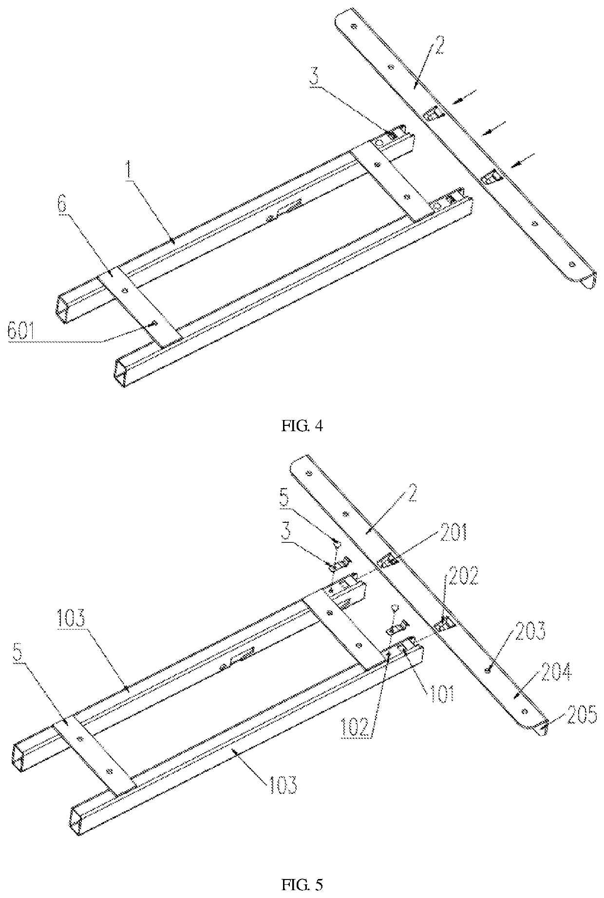 Rapidly assembled tabletop support