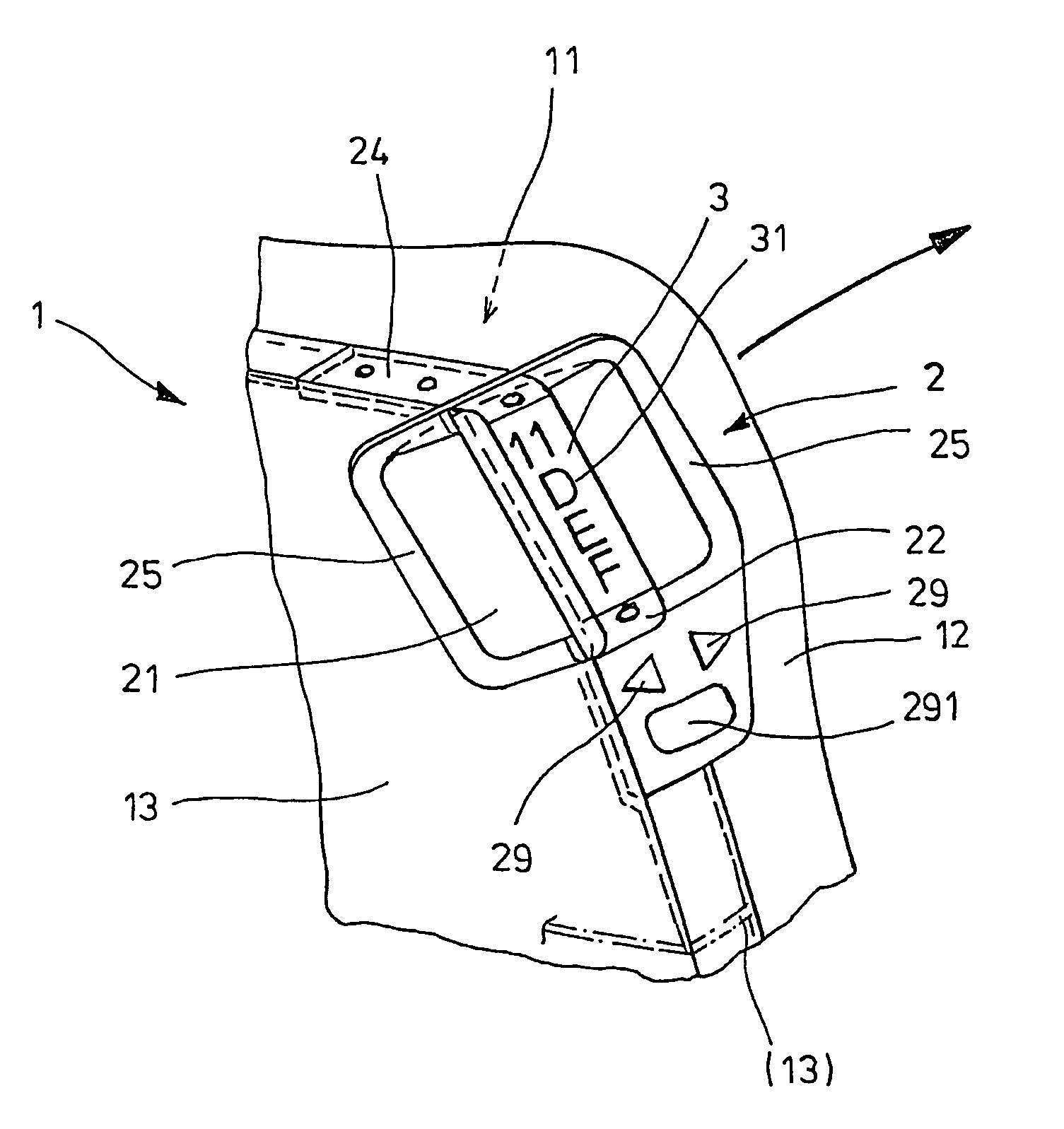 Arrangement of a safety and information device on at least one passenger seat in a passenger cabin of a commercial aircraft