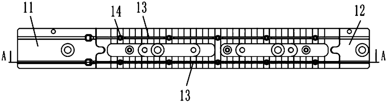 Crystalline silicon battery ribbon welding positioning device and positioning method, and stringer