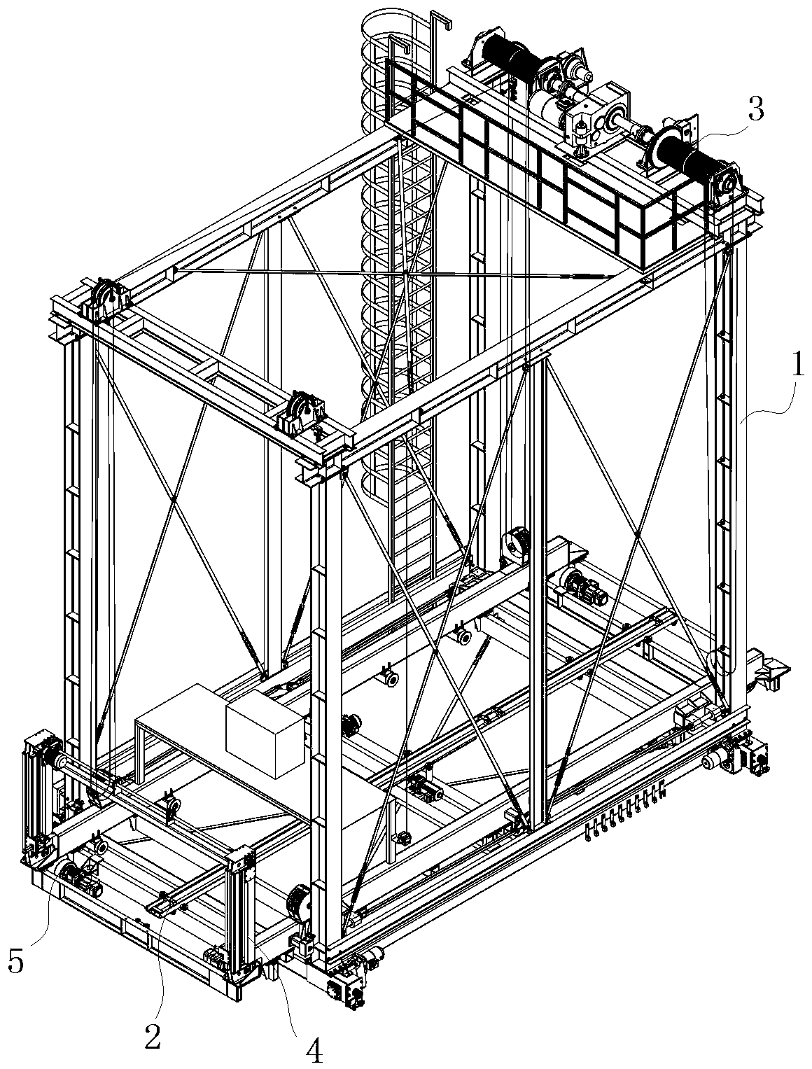 Shallow foundation pit stacking truck