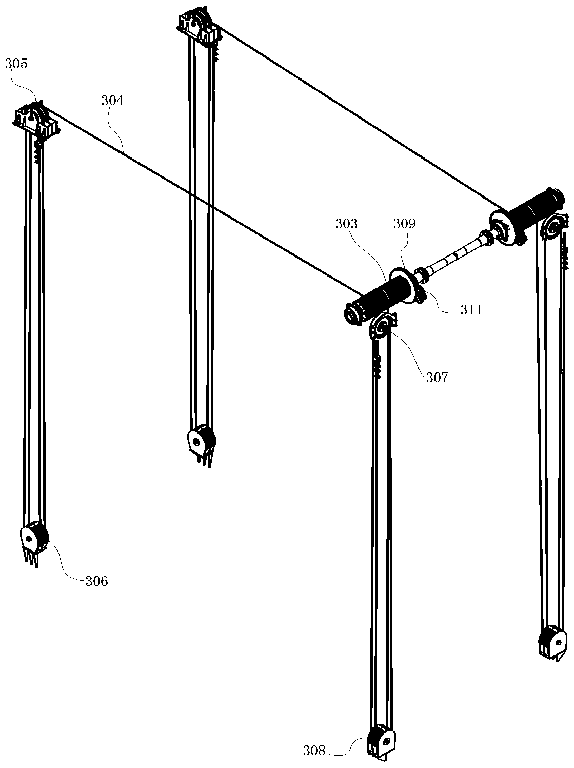 Shallow foundation pit stacking truck