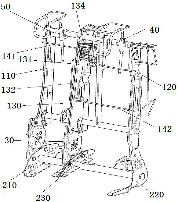 Automobile seat with rear row back iron table improved and manufacturing method of automobile seat