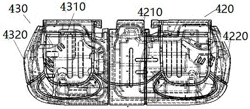 Automobile seat with rear row back iron table improved and manufacturing method of automobile seat