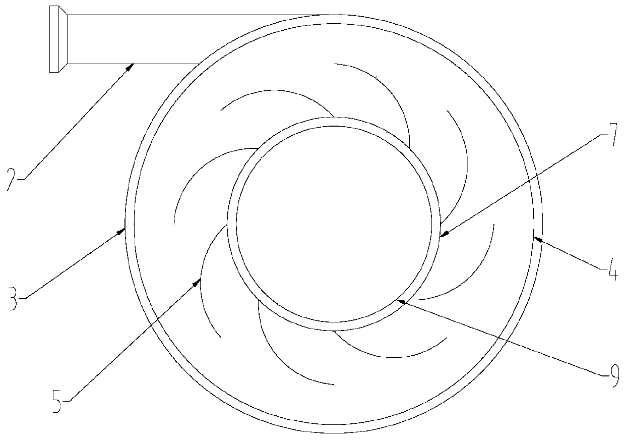 Gas-liquid separation device for de-foaming gas