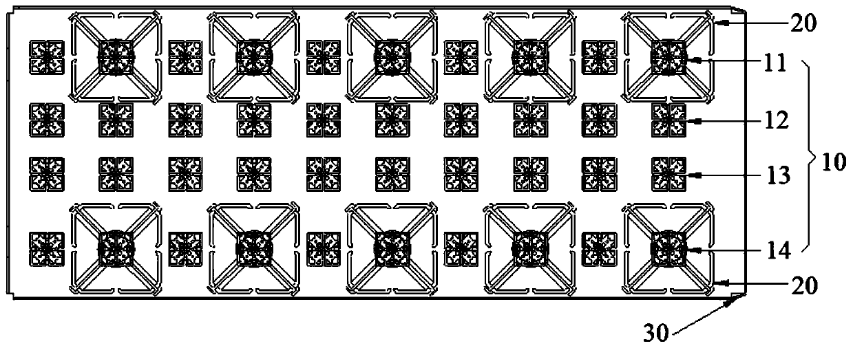 Multi-frequency narrow-beam antenna array and antenna