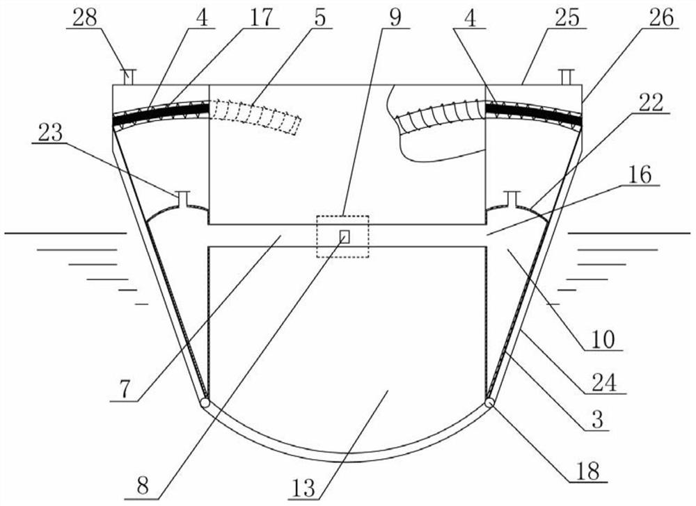 Ship wave power generation anti-rolling device and wave power generation system