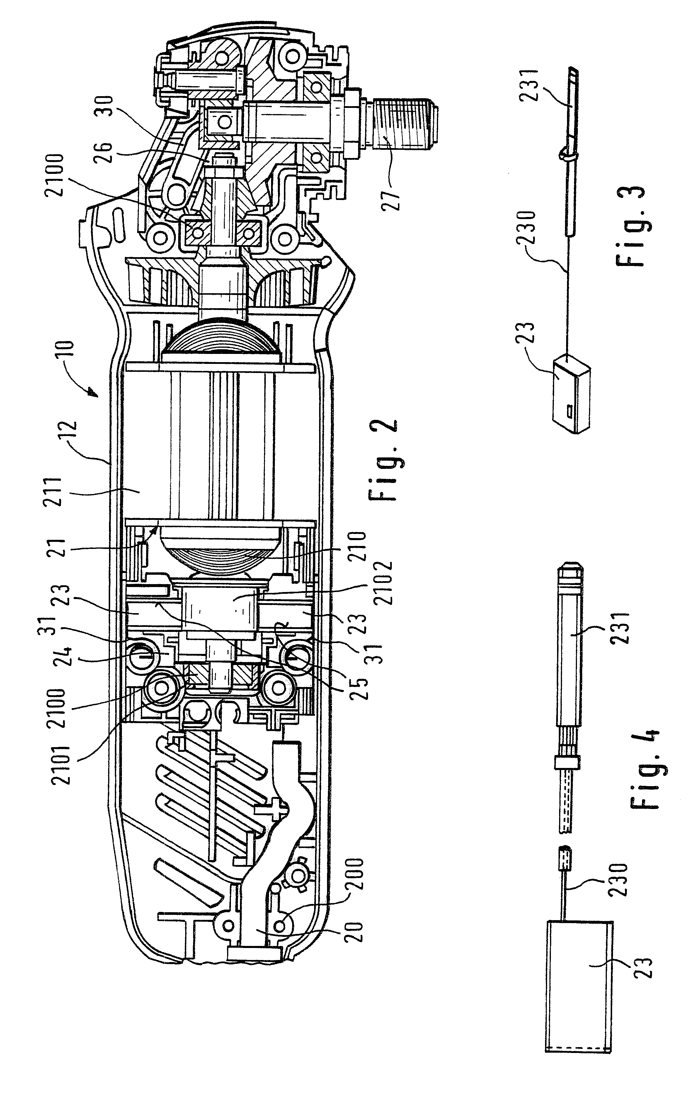 Angle grinder with electric drive