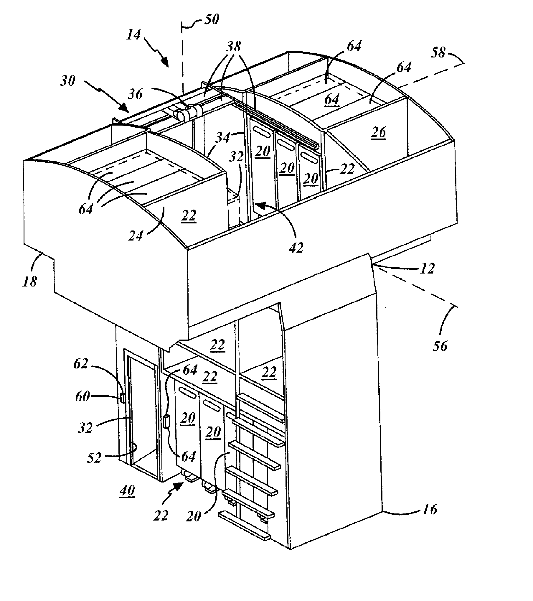 Aircraft cart transport and stowage system