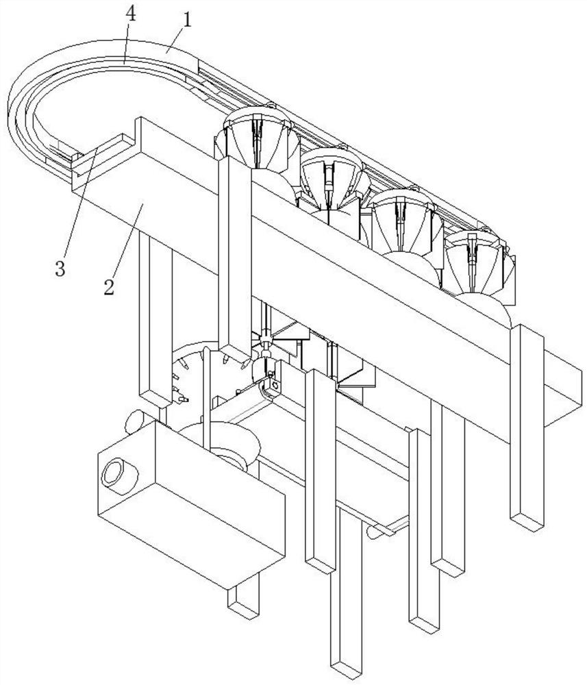 A core removal device for apple juice pretreatment processing equipment