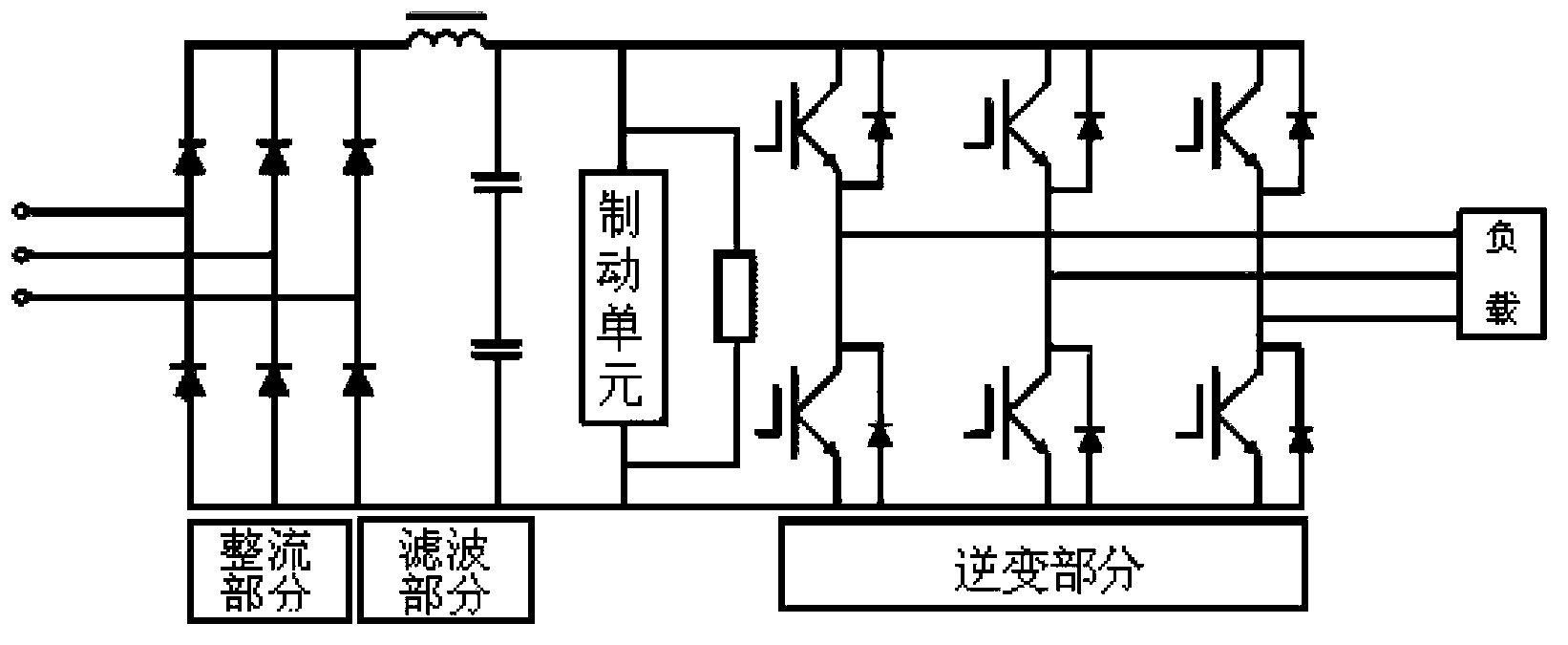 Multi-motor-driving frequency-converting energy-saving device based on common DC bus and pumping unit