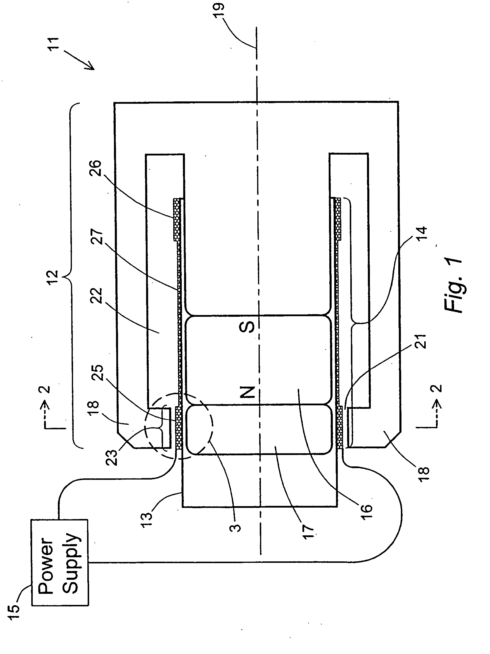 Moving coil actuator for reciprocating motion with controlled force distribution