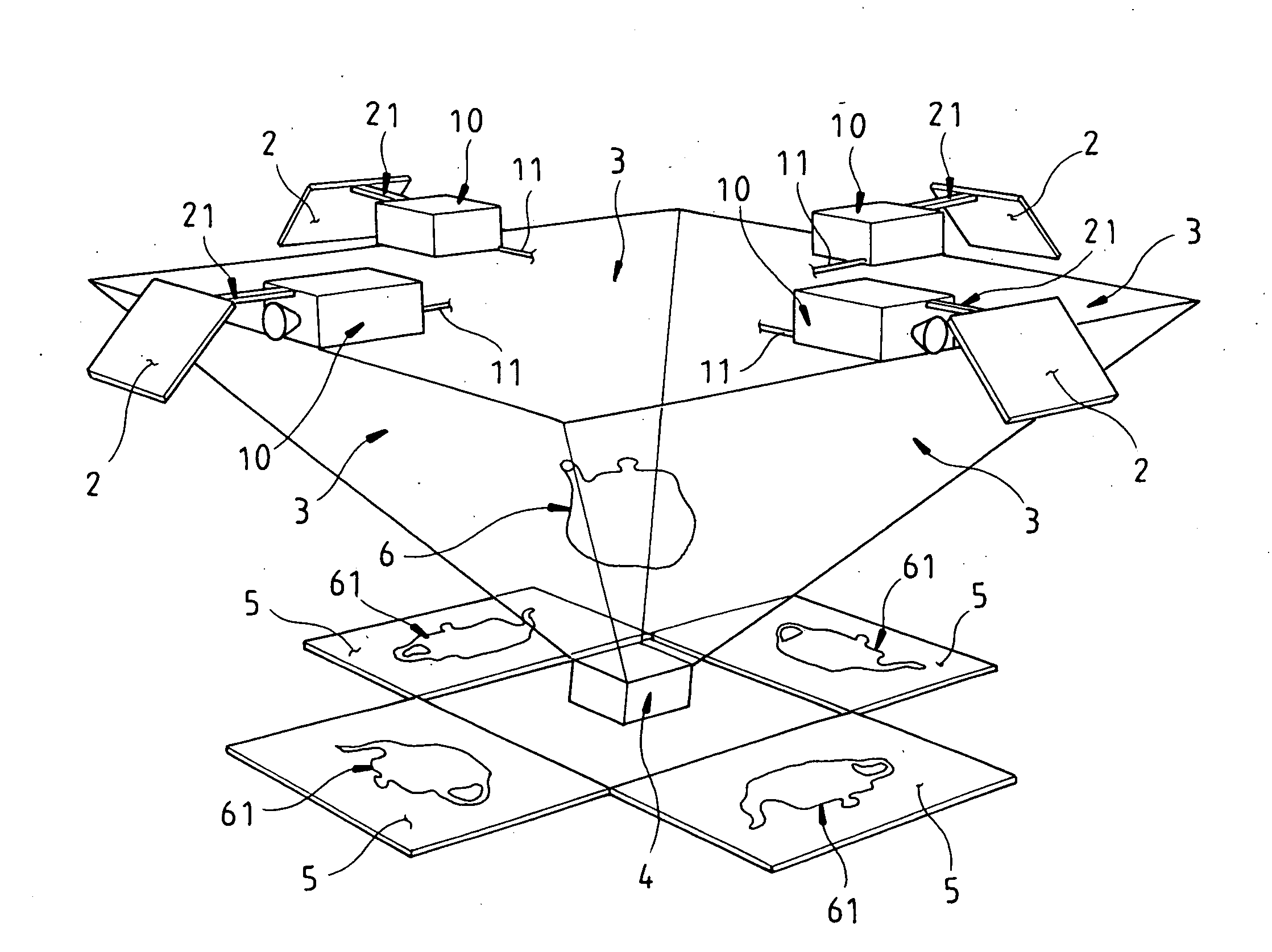 Large three-dimensional image formation device