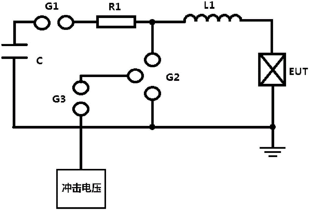 Lightning surge simulation device