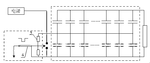 Blumlein-type pulse forming system with thin-film capacitors triggered by square waves