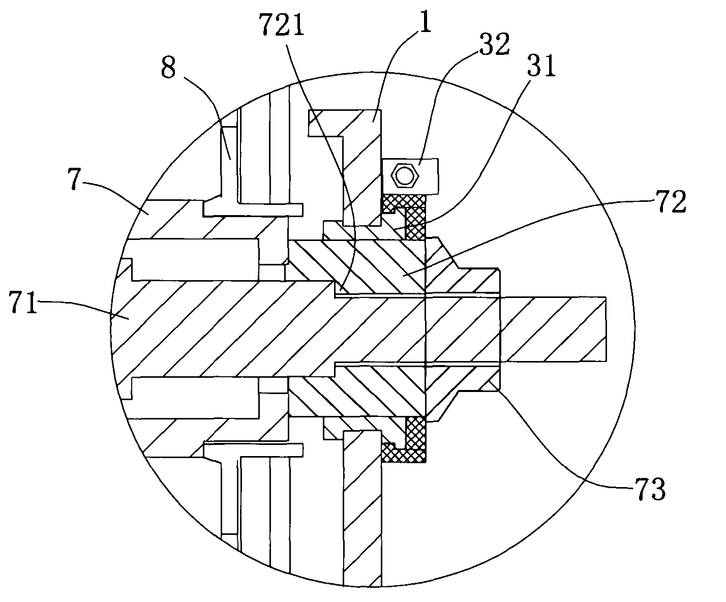 Improved mounting structure of electromobile disk brake