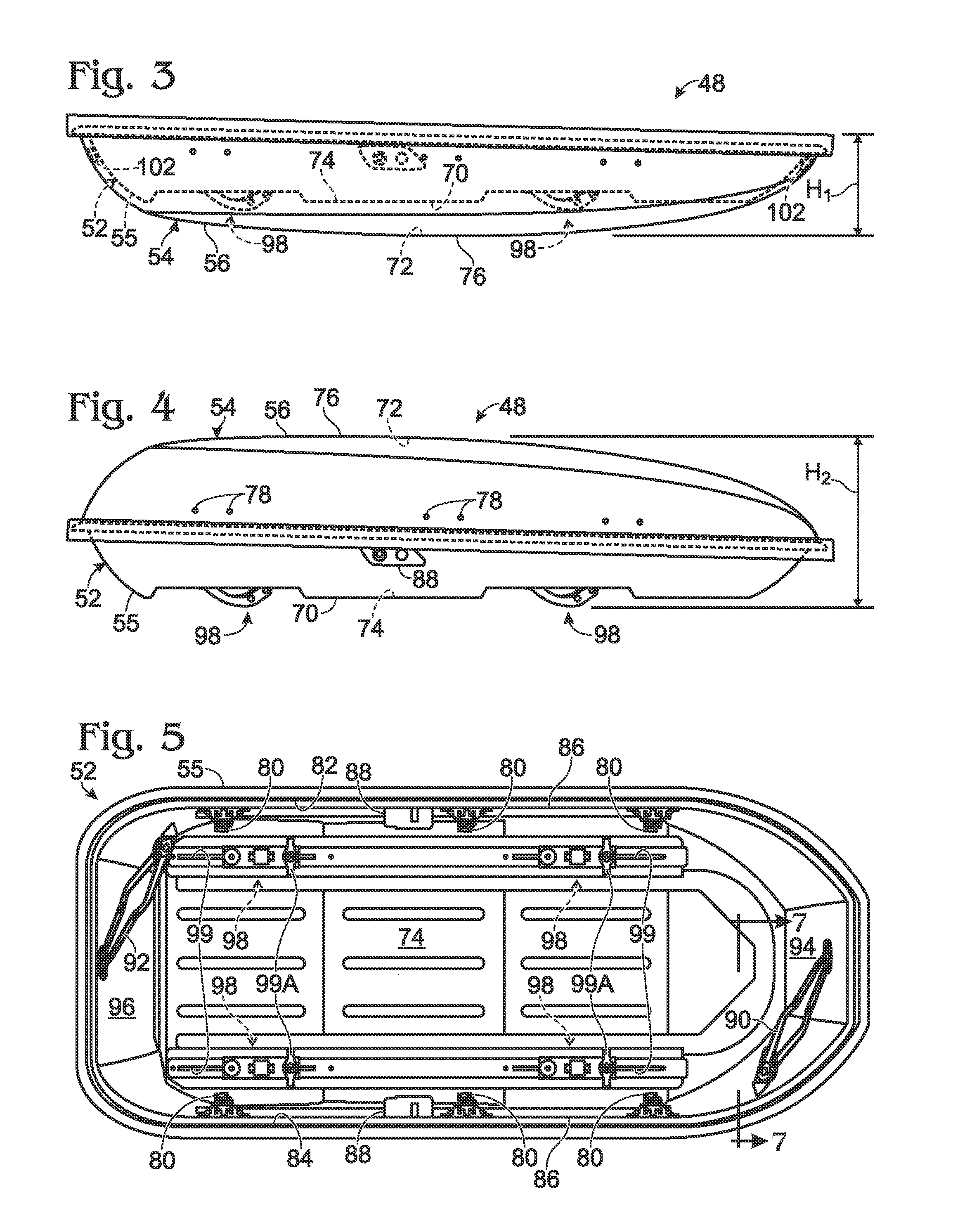 Nestable cargo box for a vehicle