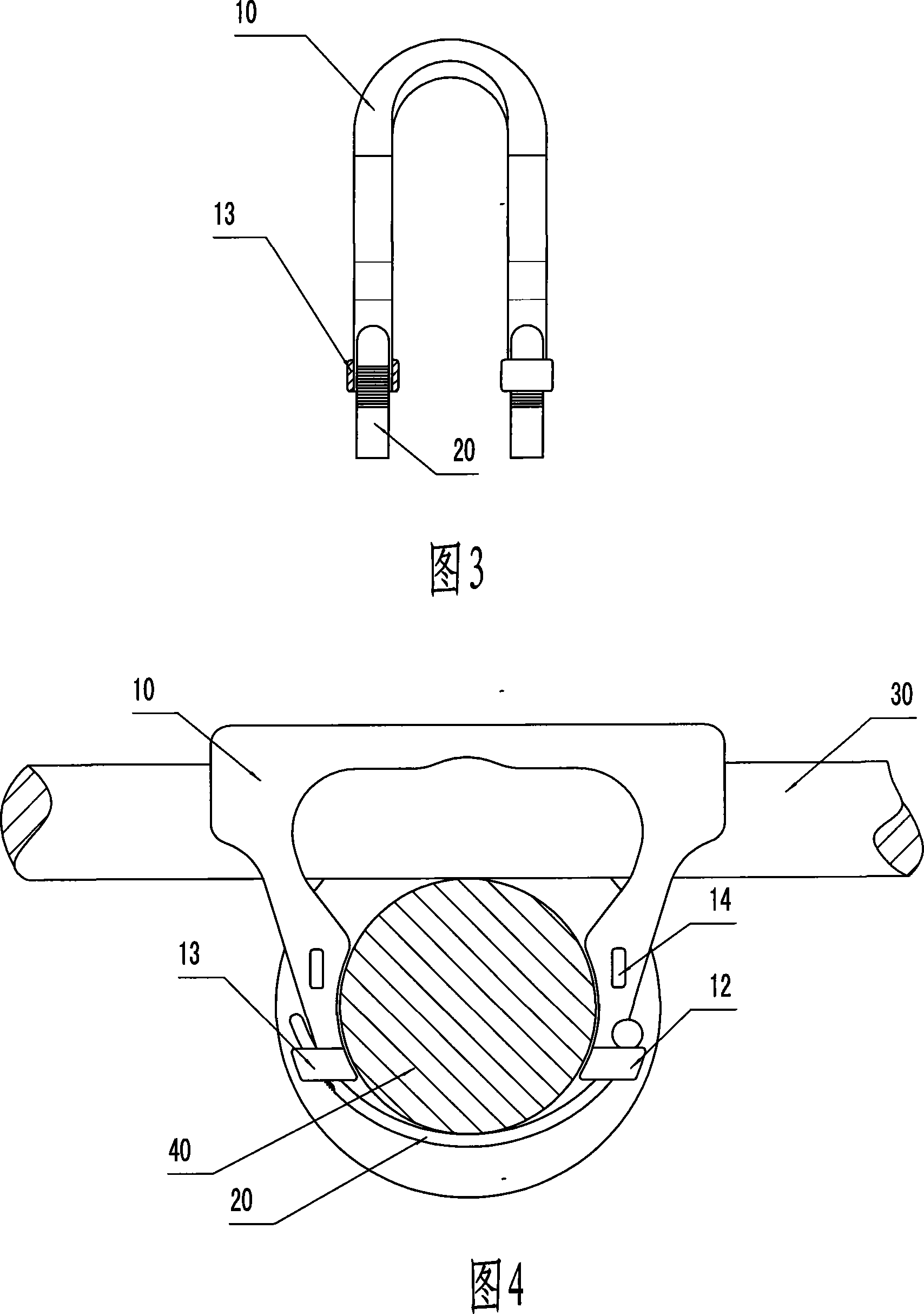 A connection fastener for power grid line insulator and lead