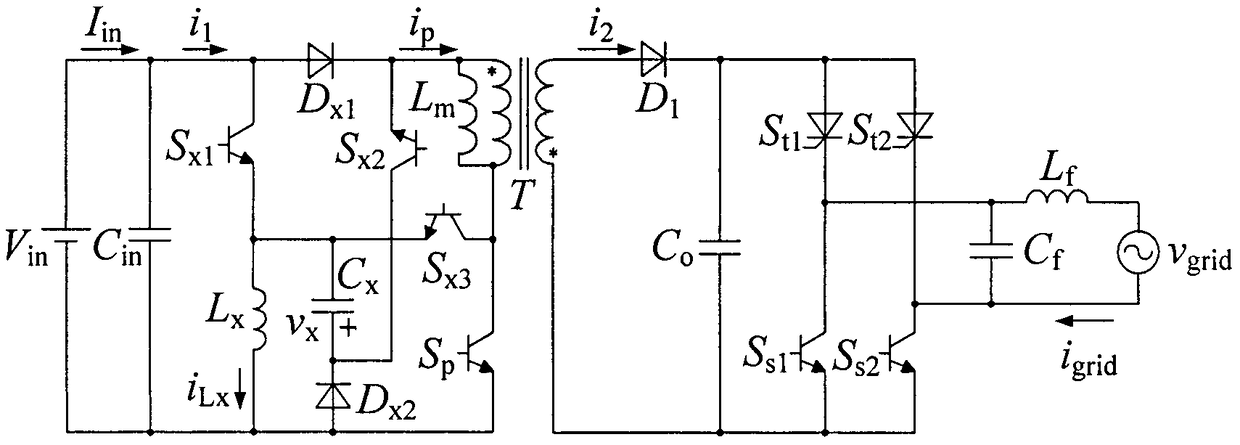 Polarity reversal output-type inverter with power decoupling and control method thereof