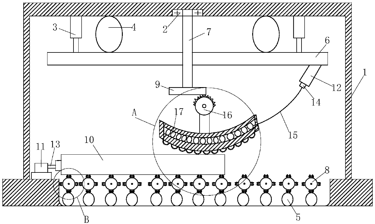 Plate surface treatment device