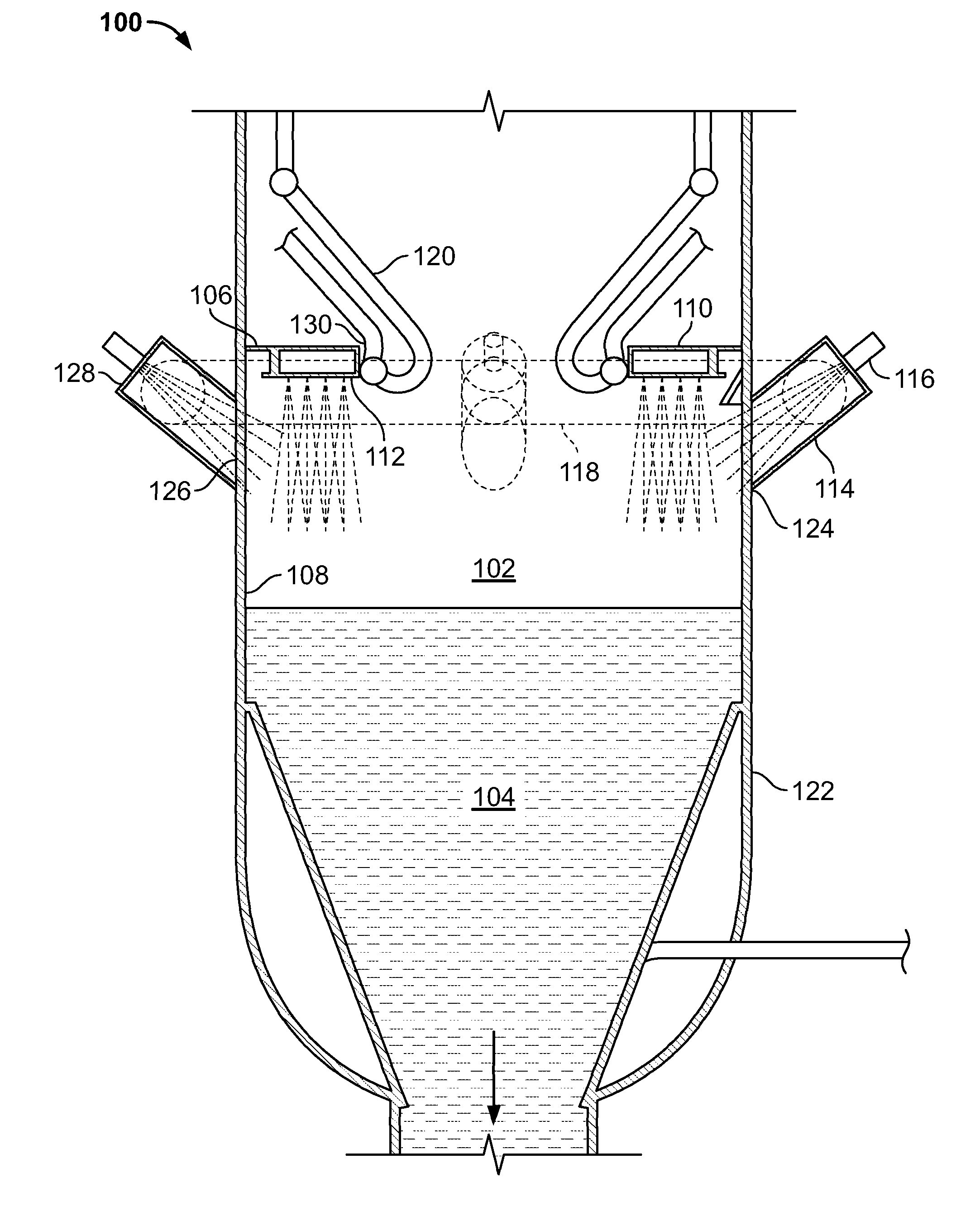 Apparatus for cooling and scrubbing a flow of syngas and method of assembling