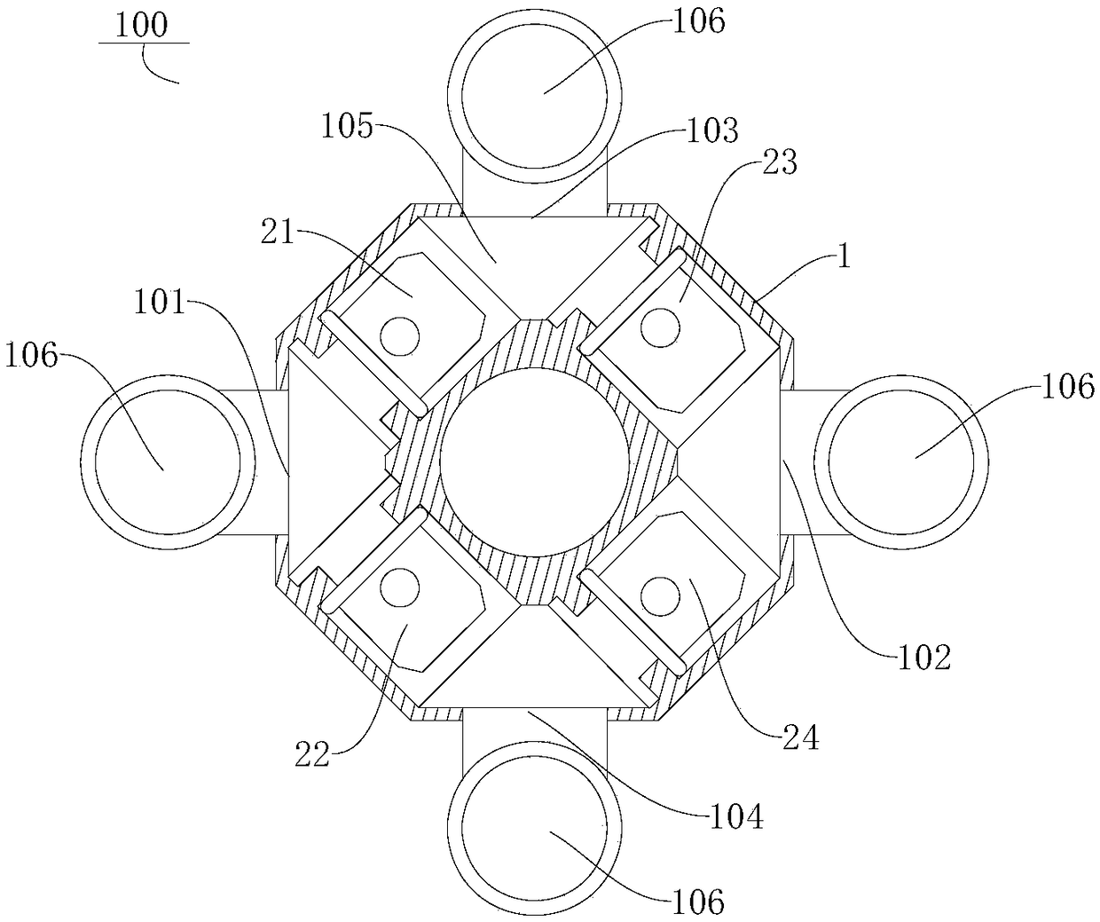 Refrigerant reversing device and refrigeration system with same