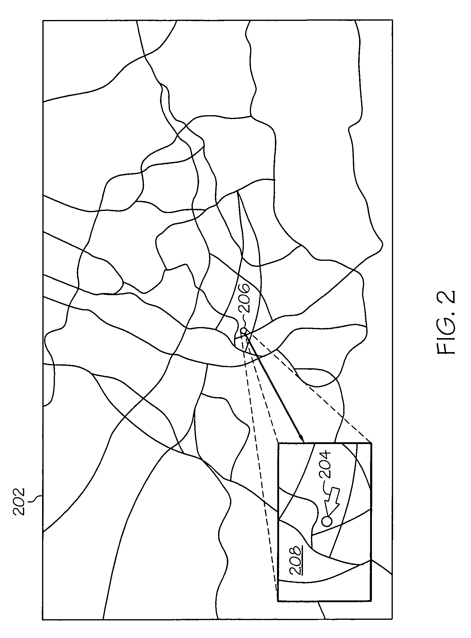 Digital map having user-defined zoom areas