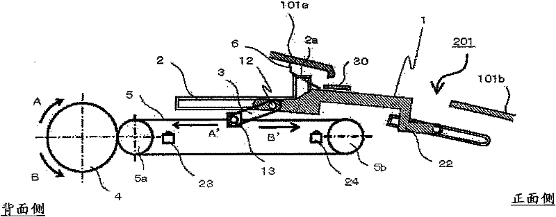 Gate opening and closing mechanism and automatic transaction device