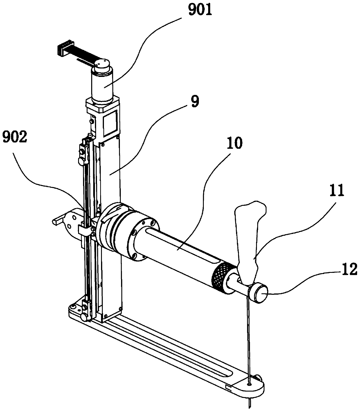 Six-degree-of-freedom mechanical arm and lung puncture robot adopting same