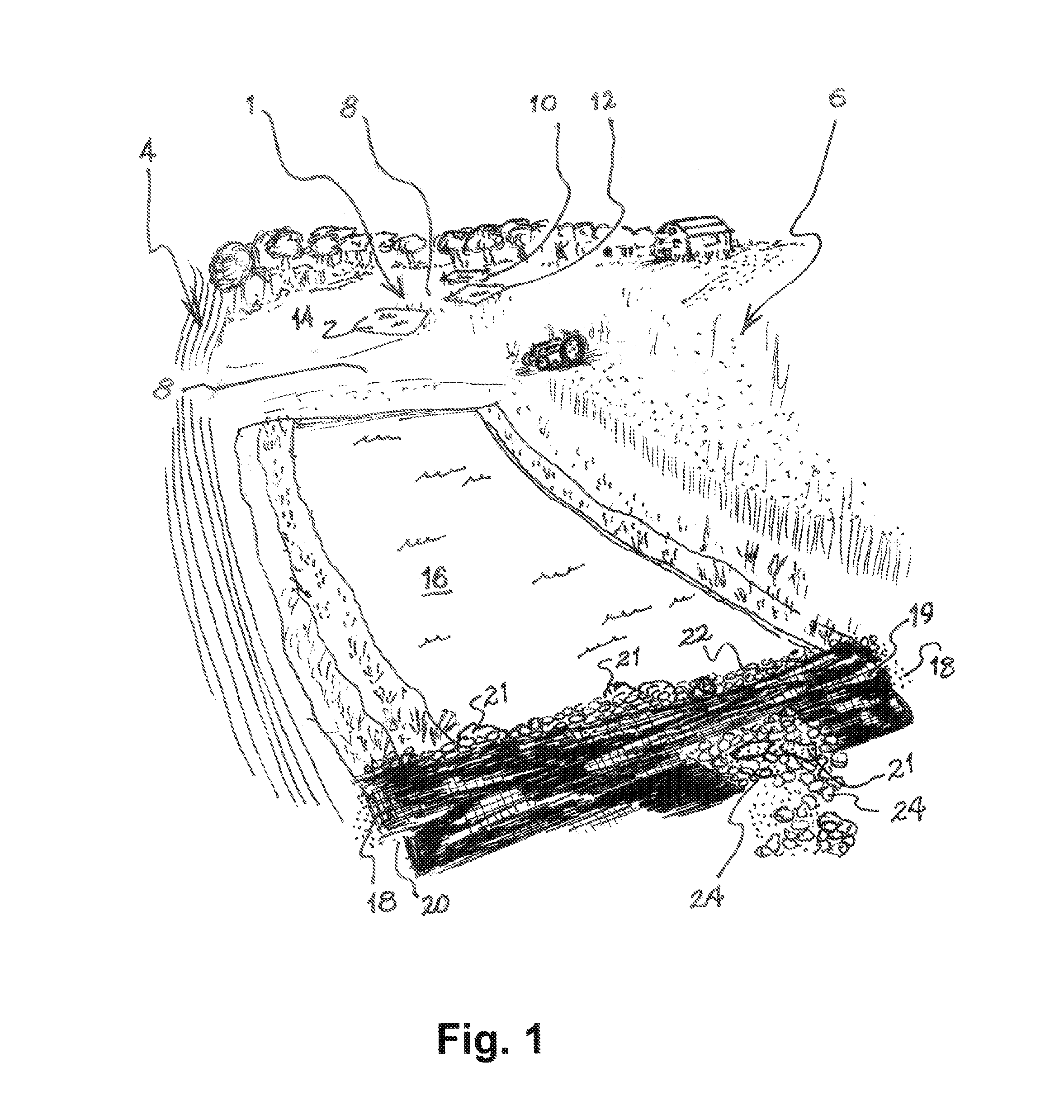 Cascading system of floodway stormwater containment basins