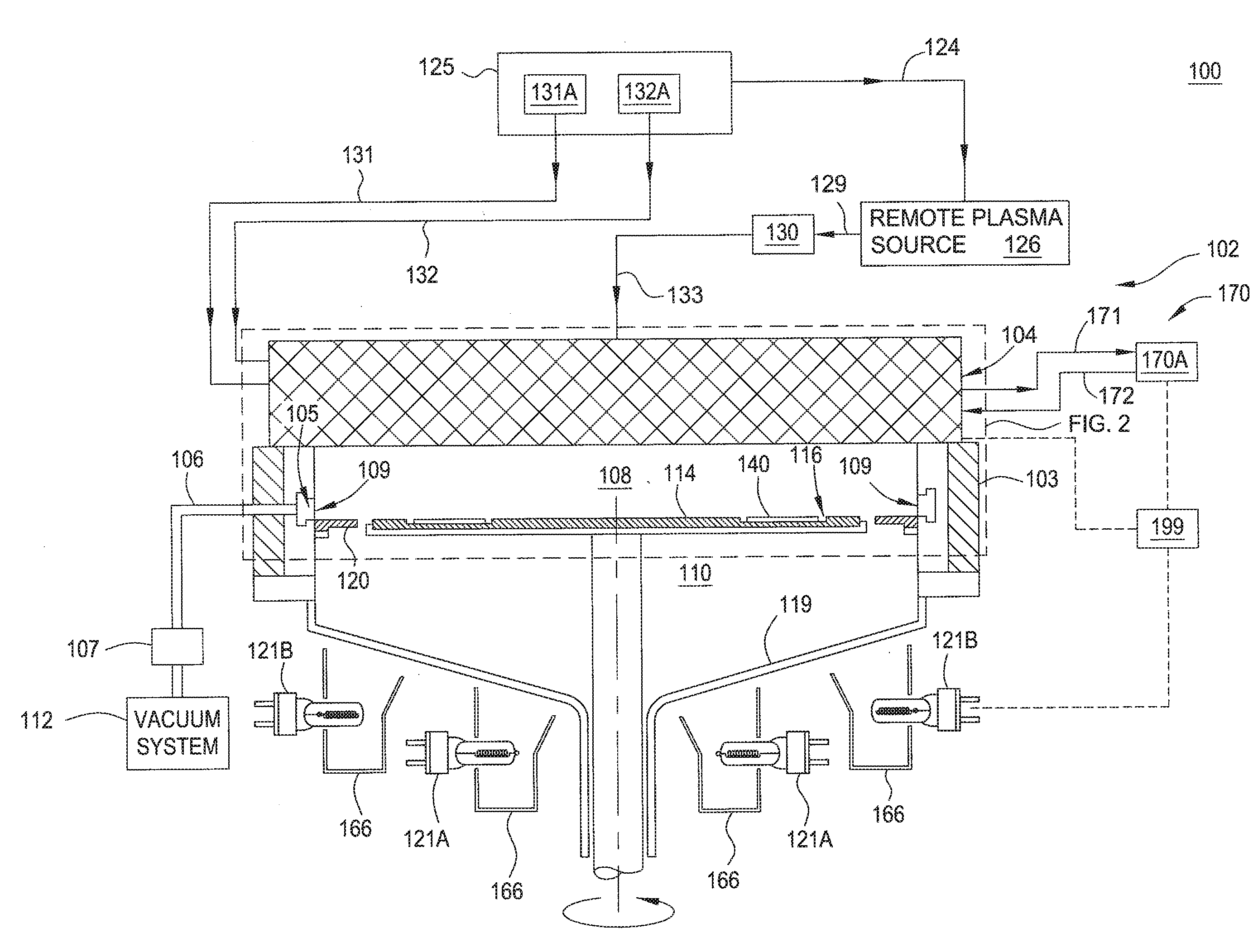 Multi-gas centrally cooled showerhead design