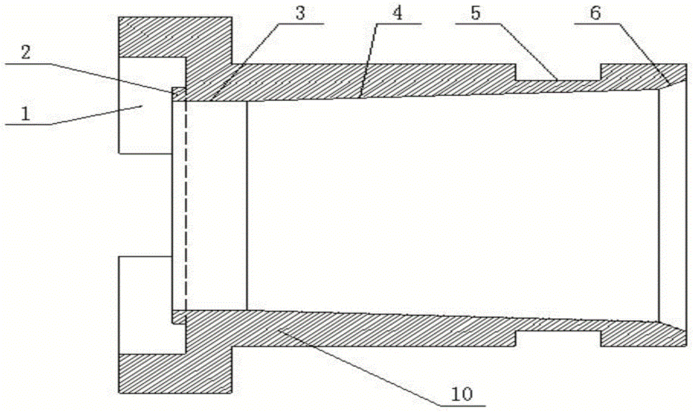 Three-section honing material-pressing sleeve for automotive piston ring