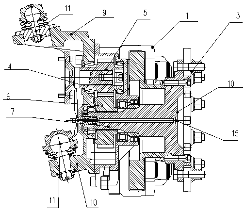 Wheel-side speed-reducing steering device for mechanical transmission for automobile front and rear axles