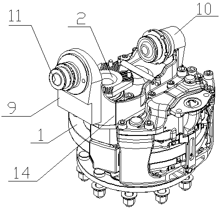 Wheel-side speed-reducing steering device for mechanical transmission for automobile front and rear axles