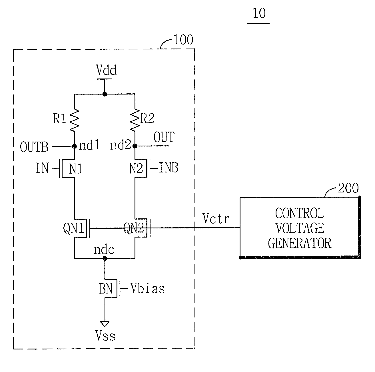 High speed linear differential amplifier