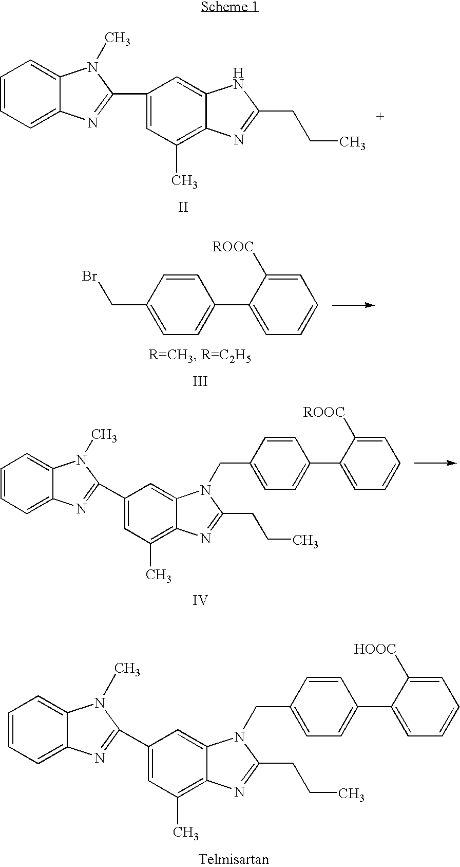 Telmisartan production process